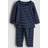 H&M Ribbat Set I Bomull - Marinblå/Randig