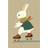 Pelcasa Inline Skating Bunny Multicolour Poster 50x70cm