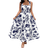 Shein Plus Floral Cami Dress With Ruffled Hemline And Gathered Bust