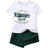 Shein pcsSet Young Boys Casual Sports Outfit Color Block Slogan Print Crew Neck TShirt And Relaxed Shorts Simple Comfortable For Summer Sportswear