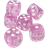 Shein 6pcs/set, 16mm Pink Game Dice Set, Board Game Accessories Christmas,Halloween,Thanksgiving Gift