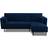 Etta Avenue Brutus Velvety Corner Sofa 219cm 3 Seater