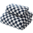 Shein Coral Fleece Checkerboard Printed Towel Set X Towel Or X L Guest Towel Multicolour (75x34cm)