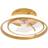 QAZQA Ceiling Fan Gold Incl LED with Remote Control