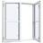 Sparvinduer BH0202 Træ Sidehængt vindue Vindue med 3-lags glas 82x40cm