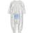 Lindex Baby Organic Cotton Bear Print Sleepsuit - Dusty Blue