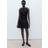 Mango Short Pleated Linen-Blend Dress - Black