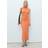 Mango Draped Dress With Perkins Collar - Orange