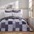 Dunelm Global Block Print - Bedspread Blue