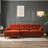 Dunelm Cooper Chaise Luxury Velvet Orange Umber Sofa 3 Seater