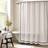 Dunelm Monochrome Stitch Shower Curtain Black White