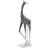 Libra Giraffe Sculpture Head Back H39.5cm Silver Figurine