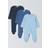 John Lewis Baby Cotton Two Way Zip Ribbed Cotton Sleepsuit - Blue