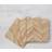 Dunelm Set of 4 Wood Effect Cork Back Coasters - Brown Coaster