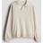 H&M Finstickad Tröja I Pikéstil - Beige