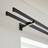 Dunelm Hamilton Metal Double Curtain Track - Matt Black