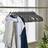 Dunelm Set of 25 Flocked Velvet Hangers Grey Hanger