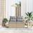 vidaXL 2-Seater Garden with Storage and Cushions Beige Poly Rattan Outdoor Sofa