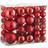House of Seasons Julkulor Plast Röda 46-Pack Julgranspynt