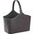 Beliani Traditional Handmade Storage with Handles Faux Leather Dark Brown Elam Basket