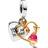Pandora Engravable Heart And Arrow Double Dangle Charm - Silver