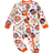 Shein CoComelon X SHEIN Baby Boy Watermelon Allover Print White Casual Cute Long Sleeve Jumpsuit