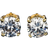 Shein 1pc Simple & Fashionable Four Prong Set Round Cubic Zirconia Stud Earring Minimalist Jewelry For Women