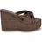 Guess Women's Eveh Knotted Jute Wrapped Platform Wedge Sandals Brown