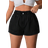 Shein Plus Elastic Waist Slanted Pocket Cuffed Denim Shorts