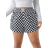 Shein Plus Casual Checkerboard Print Waistband Hem Shorts