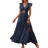 Shein Ruffle Trim Split Thigh Dress For Summer Vacation