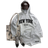 Shein pcs Vintage USA New York Graphic Print Casual Loose Fit Hoodie And Shorts Set Suitable For Autumn And Winter
