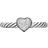 David Yurman Cable Collectibles Heart Stack Diamond Ring - Silver/Diamond