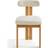 Dunelm Lovato Dining Stained Oak Ivory Boucle Kitchen Chair 78cm