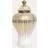 Eadl Striped Ginger Jar Gold/White Dekoration