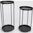 OHS Set Of 2 Metal - Black Bedside Table 26x26cm 2pcs