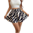 Shein Womens Zebra Print TieWaist Shorts With ALine Loose Fit
