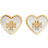 Tory Burch Kira Heart Stud Earrings Tory Gold Mother o