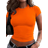 Shein Women's Solid Color Simple Everyday Short Sleeve Orange Top