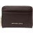 Michael Kors Jet Set Pebbled Leather Zip-Around Card Case - Brown
