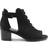 Where's That From 'Reydah' Mid High Block Heel Sandals With Peep Toe & Criss Cross Detail Black