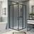 Aquariss Square Corner Entry Enclosure Matt Black 1000x1000 1000x1900mm