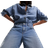 ASOS DESIGN Ljusblå Minimalistisk Jeansskjorta
