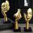 Thinker Statue Set of 3 Pcs Golden Figurine 6.9" 3pcs