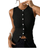 Shein Chic Women Casual Slim Ribbed Split Back Camisole