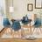 Hykkon Table Black 4 Dining Set 70x110cm 5pcs