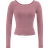 Shein Womens Sexy Open Back Striped Fitted Long Sleeve Knit Top