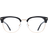 London Retro Black Square Metal Eyeglasses Full Rim Medium