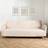 OHS Boucle 2 Seater Couch Chair Protector, Cream - One Size Loose Sofa Cover Beige (185x145cm)