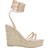 Shein Women Cross Strap Wedge Sandals, Vacation Champagne Strappy Sandals